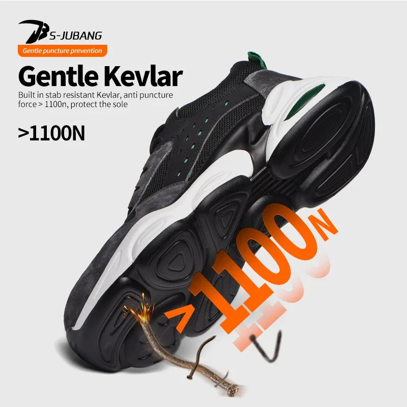 ZAPATOS DE TRABAJO transpirables con punta de acero para hombre, botas de seguridad antigolpes, zapatos de seguridad indestructibles, zapatillas de