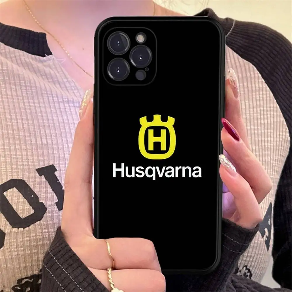 H-Husqvarnas Handyhülle für iPhone 17 16 15 14 13 12 11 Pro Max Plus Mini Silikon Schwarze Schutzhülle – Detail 9