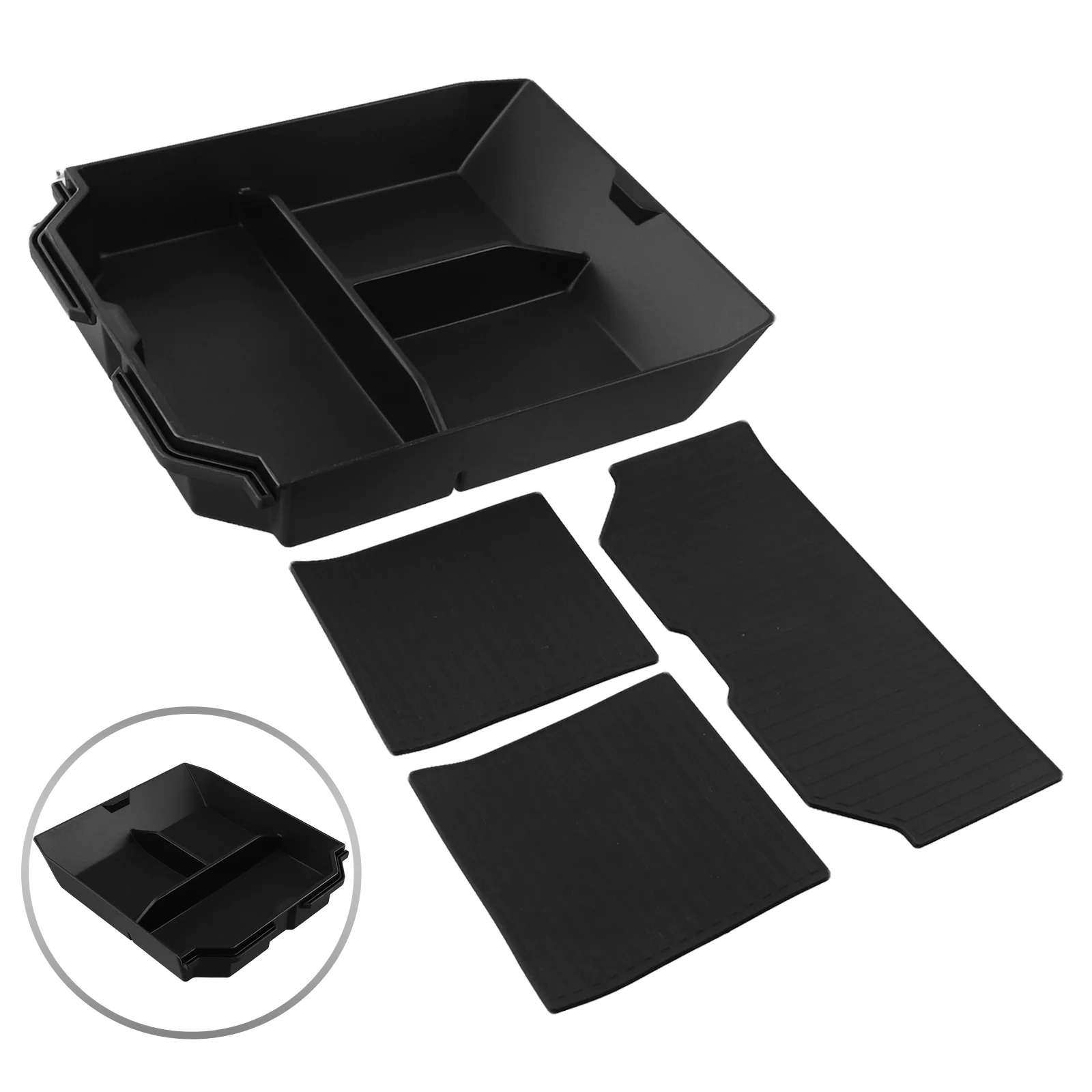 Auto Floor Console Tray Organizer Storage Box For Tesla For Cybertruck 2024 ABS Plastic Auto Floor Console Organizer Storage Box