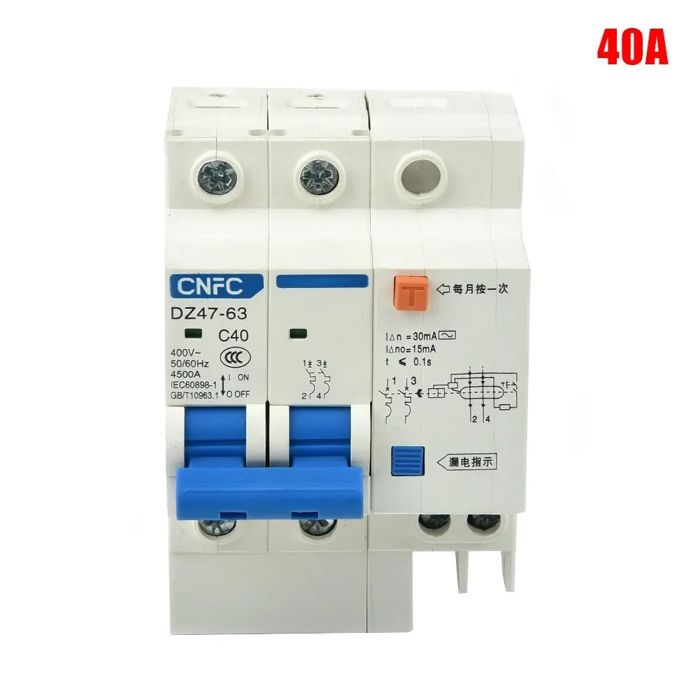 Hot Sale Circuit Breaker Leakage Protection AC 220V-250V DZ47LE-32 1pcs 2 Pole 30mA For Exterior Interior Wall