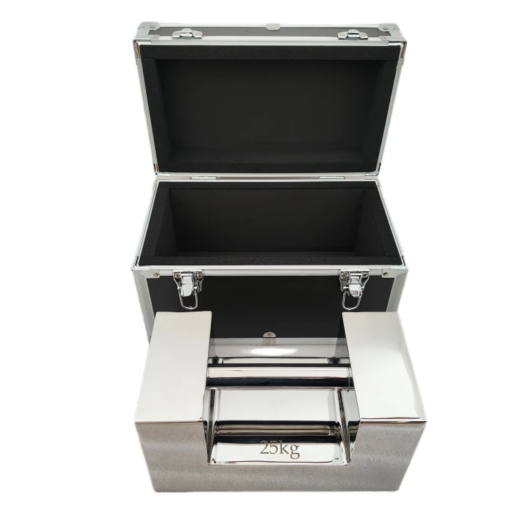 Veidt Weighing M1 25kg Stainless Steel Rectangular Weight Calibration Weights Handle Test Weight for Metrology Laboratory Use