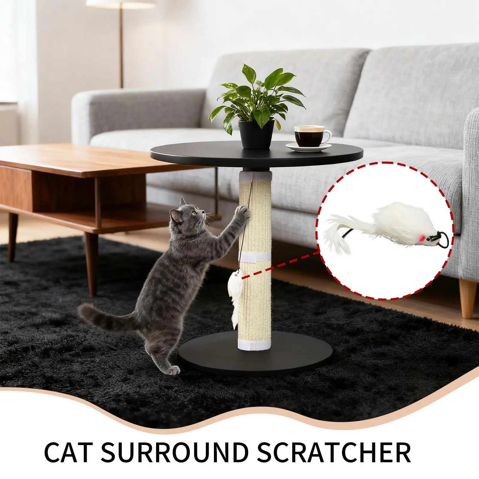 Cat Scratch Mat Adhesive Sisal Couch Cover Pet Cat Scratcher Furniture Protector Mat For Small Medium Large Breeds Apartment