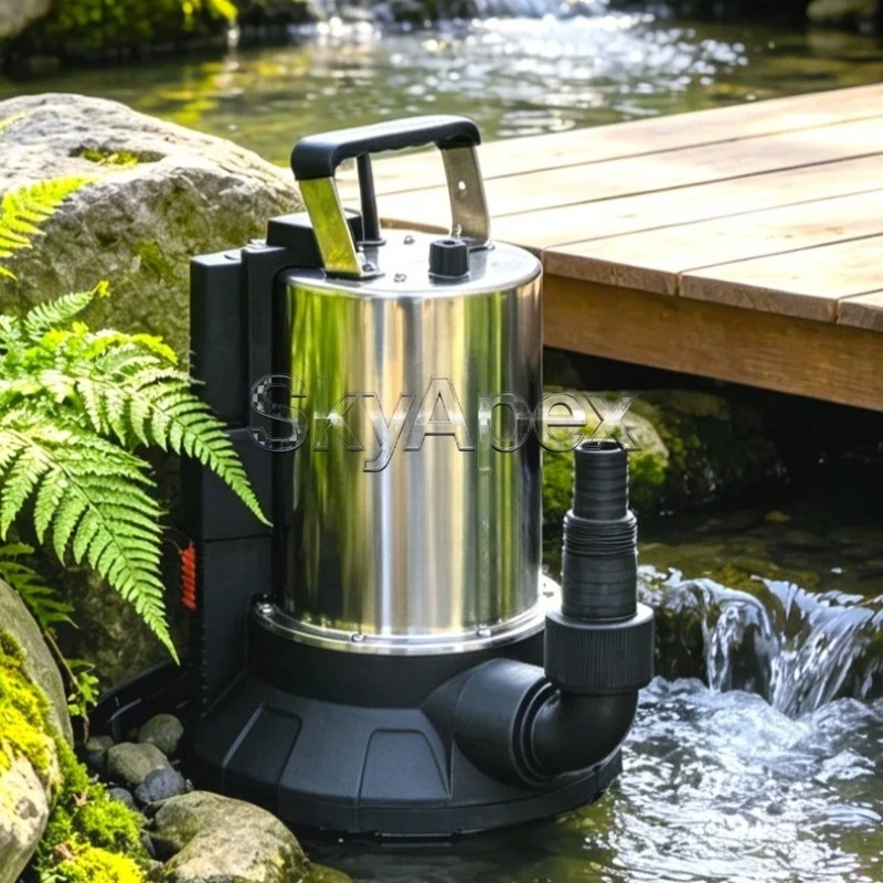 Low Water Level Drain Pump Accumulated Water Low Suction Remote Control Submersible Pump Basement Elevator Pit Automatic