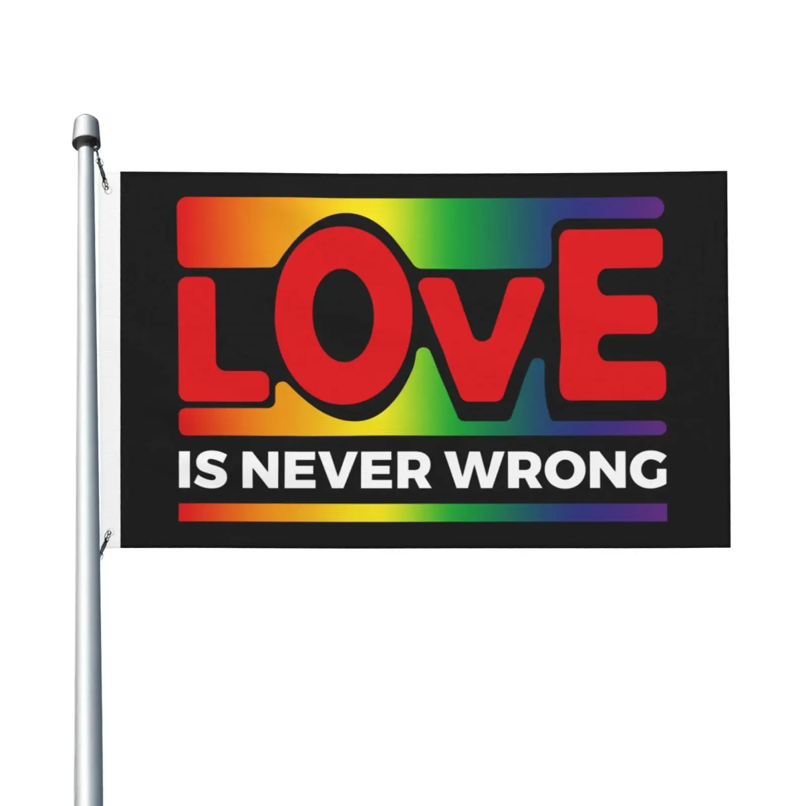 Flagnshow 100% Polyester Love Is Never Wrong Pride Month Flag