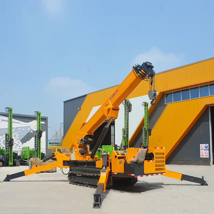 Spider Crane 0.995 Ton Mini Crawler Crane 1.1m Radius Slim Body 600mm Width for Doorway Access Indoor Lifting Customized Sale