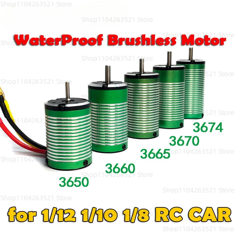 Waterproof X-Team 1/8 1/10 RC Car Brushl Motor 3650 3660 3665 3670 3674 Brushl Motor for Monster Racing Off-Road Boat