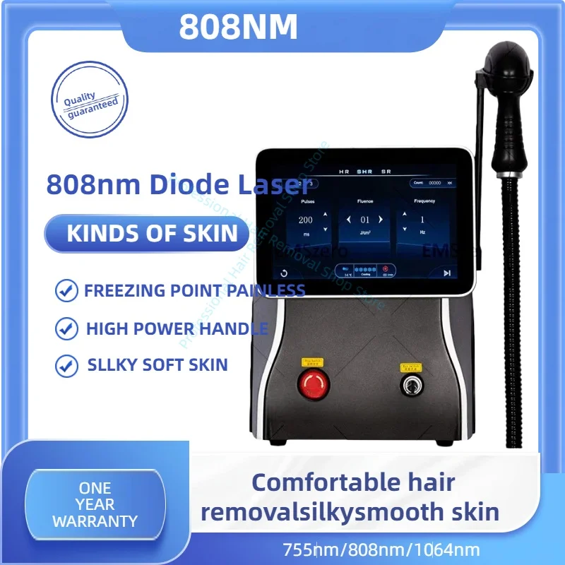 

Permanent Hair Removal Laser Machine Professional Diode Laser 3 Wavelengths Ice Titanium Epilator for Women and Men.