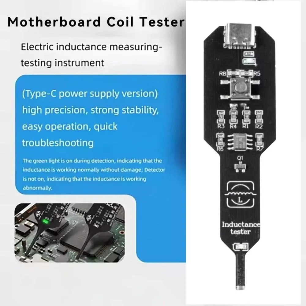 Third Generation Motherboard Coil Tester High Accuracy Strong Stability Inductor Detector Tool Type-C Quick Investigation