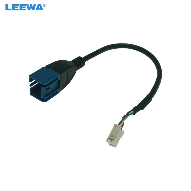 LEEWA Car Audio Input Media Data Wire Mini USB To 4Pin Cable Adapter For Nissan Ford Series USB AUX Transfer