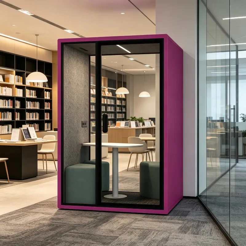 Modern Movable Studio Pod Soundproof Office Work Pods Acoustic Isolation Meeting Telephone Recording Booth
