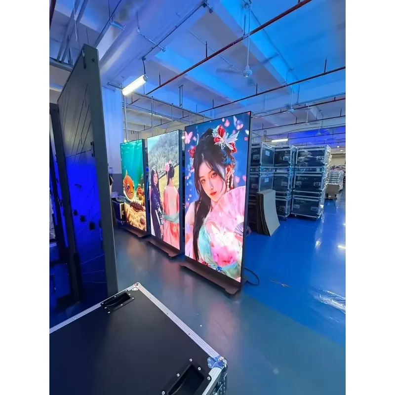 Outdoor Indoor High Brightness Vertical LED Poster Screen Self Service Kiosk Standing Digital Signage Display Panel Board