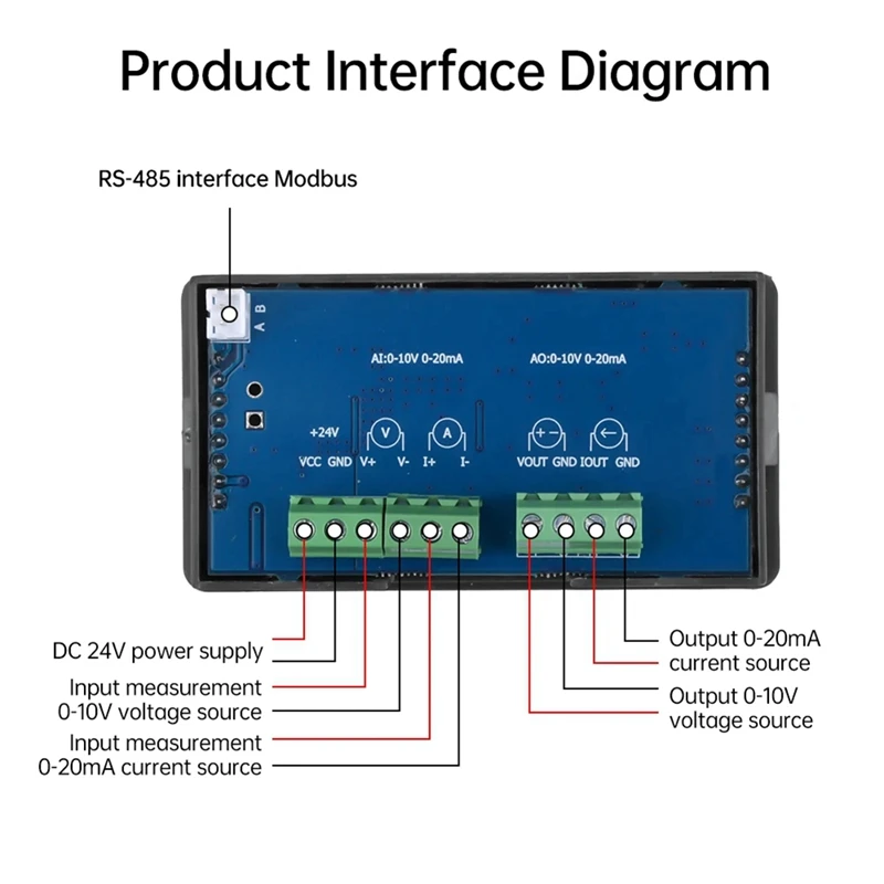 A04R DC24V High Precision Digital Signal Generator Current Source Analog Input/Output Measurement Frequency Generator