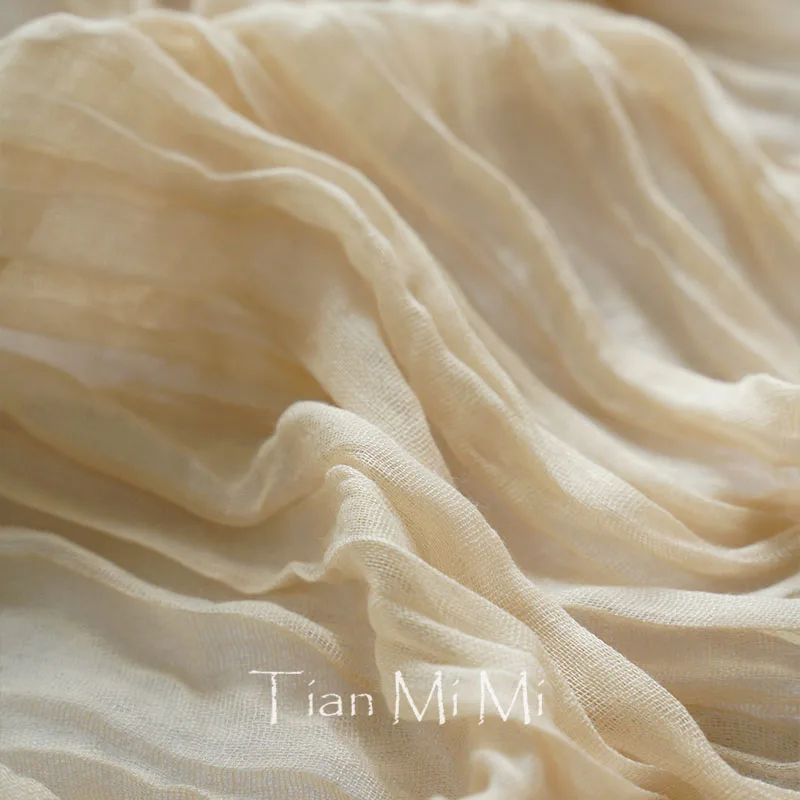 Lovely Semi-Sheer Gauze Table Runner Beige Cloth Cheesecloth Adding Delight To Rural Retro Wedding and Party Table Settings