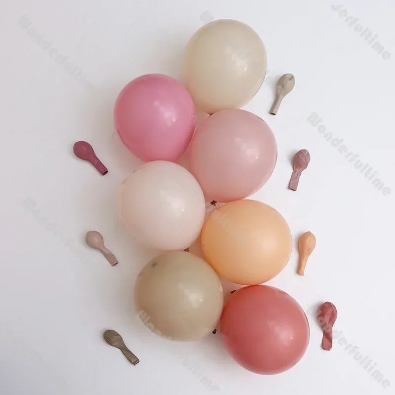 5/10/12/18in Pastel Balloons Smoke Brown White Pink Boho Matte Balloons Baby Shower Gender Reveal 1st Birthday Kids Party Decor