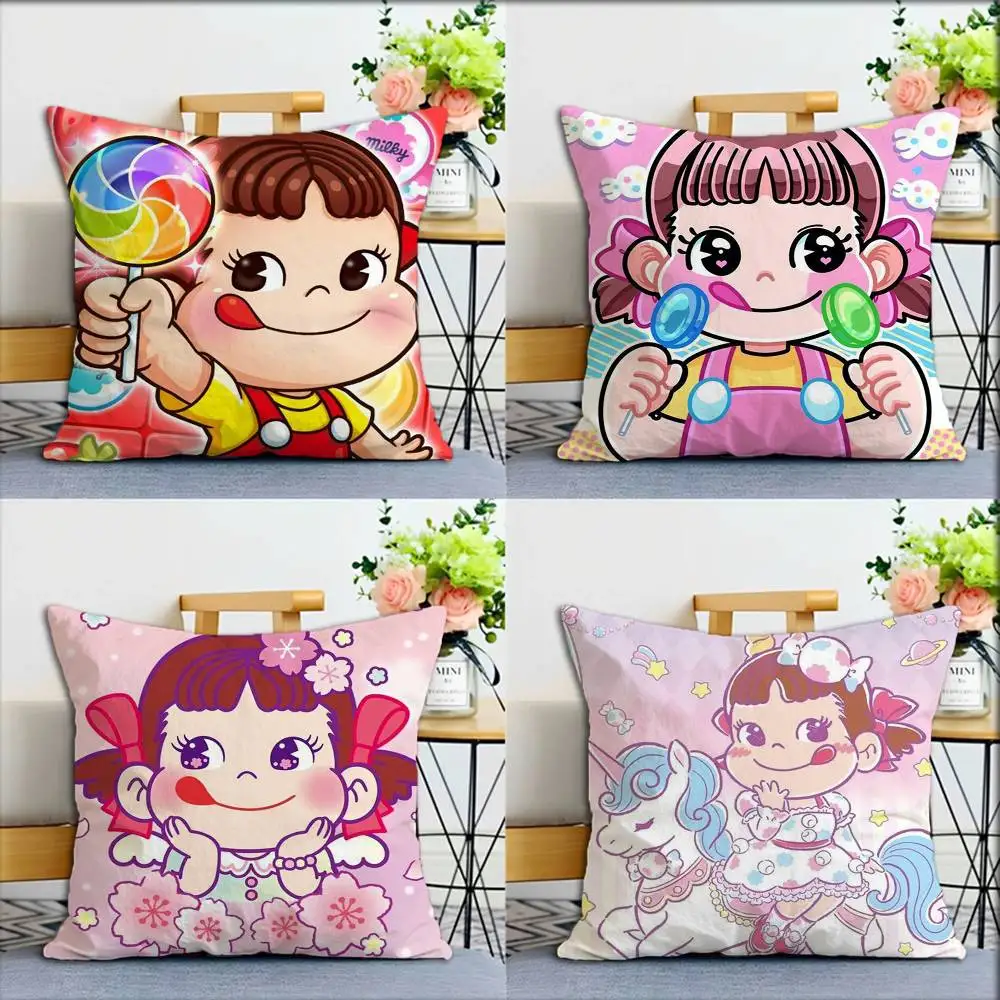 

Fujiya Milky Peko Chan Handmade World Various Sizes Square Pillow Case For Car Home Bedchamber Decor