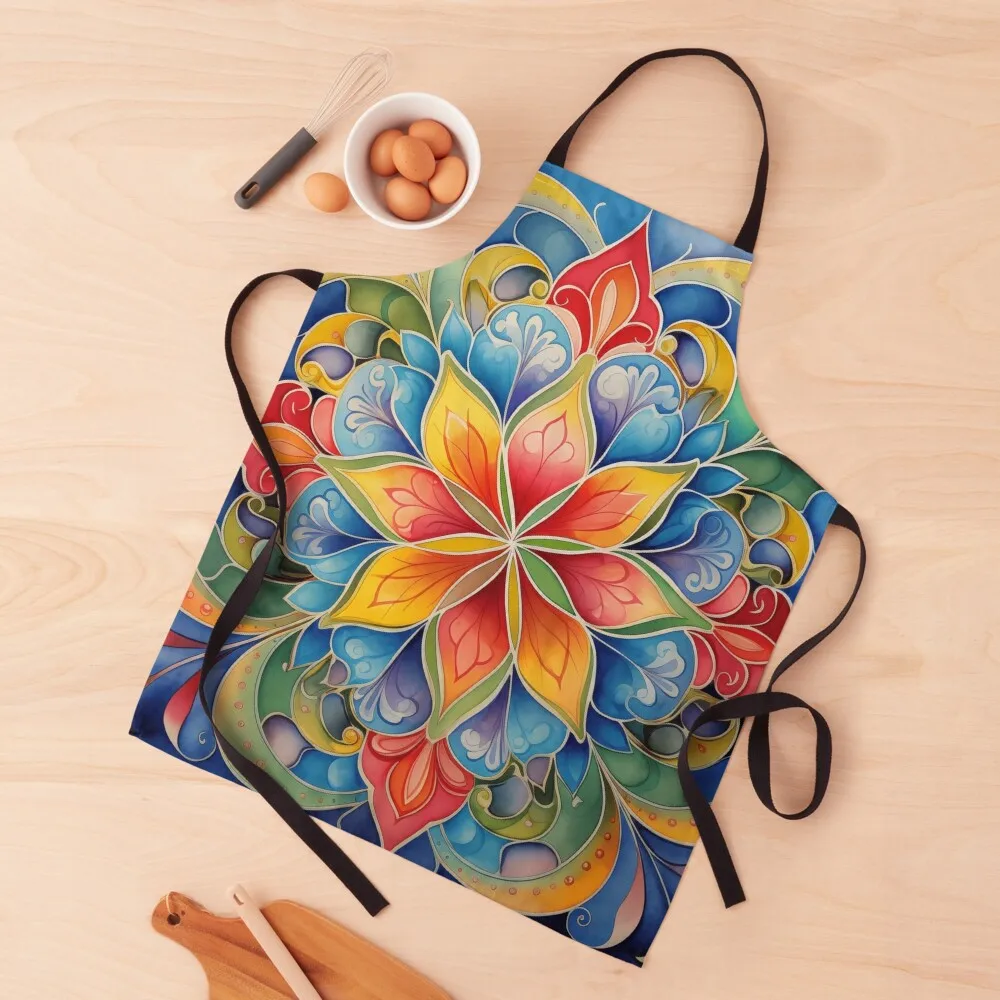 

Arabic Tile with Mexican Influences Apron for kitchen useful Custom Apron