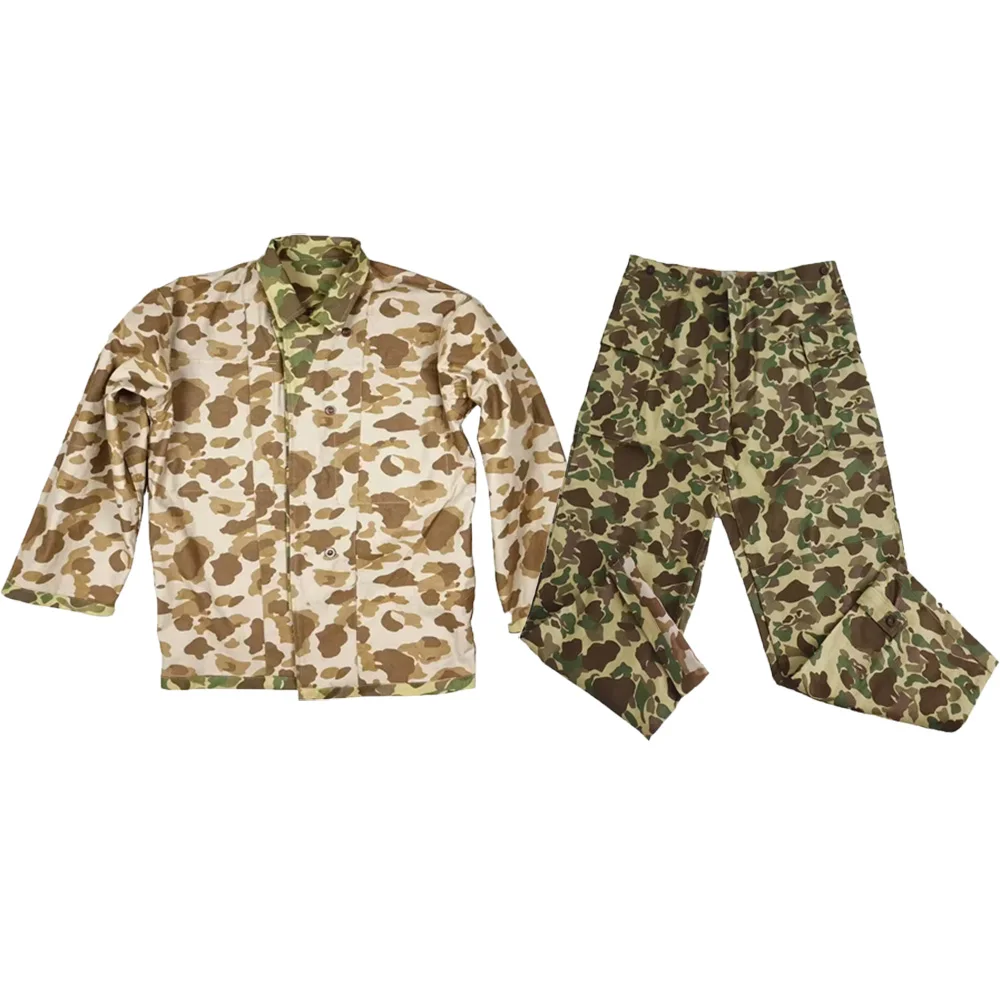 

Униформа солдата США времен Второй мировой войны, американская тихоокеанская охотничья утка, камуфляжная двусторонняя камуфляжная куртка, повседневный тренировочный костюм