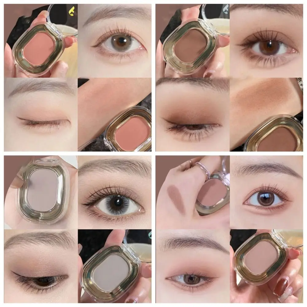 9 Colors Smooth Monochrome Eyeshadow Glitter Waterproof Matte Eyeshadow Palette Sweatproof Long Lasting Eye Cosmetics Girl