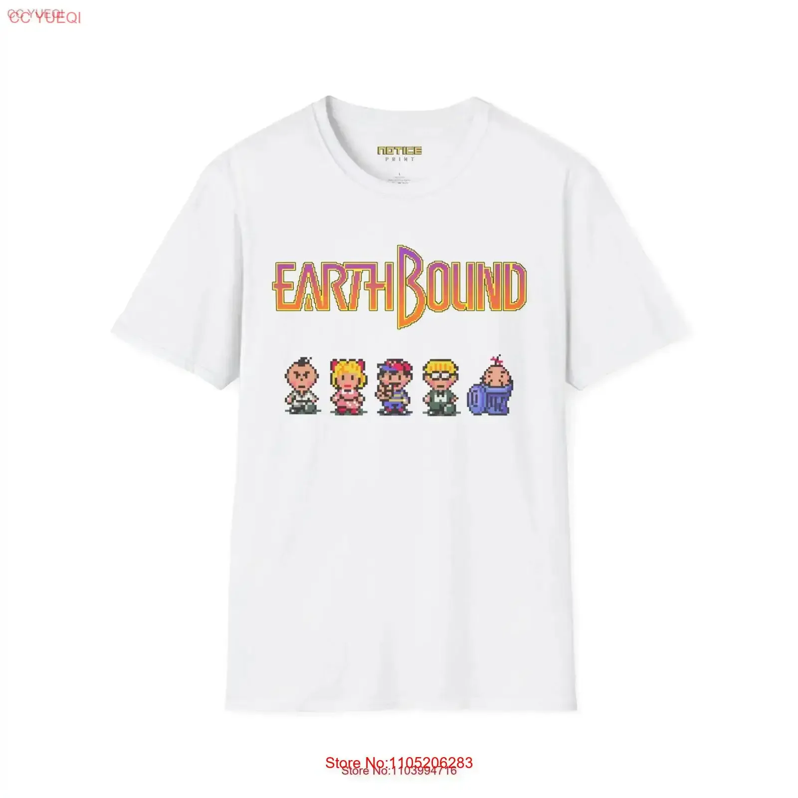 Earthbound retro gaming Mother 2 video game tee Ness Mr Saturn Julie Jeff Poo Softstyle T Shirt vintage Washed fashion homme