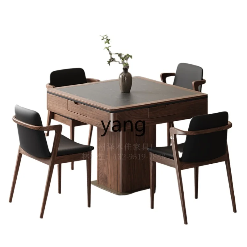 

CX Solid Wood Mahjong Table Mute Electric Automatic Home Dining Table Integrated Chess and Card Table