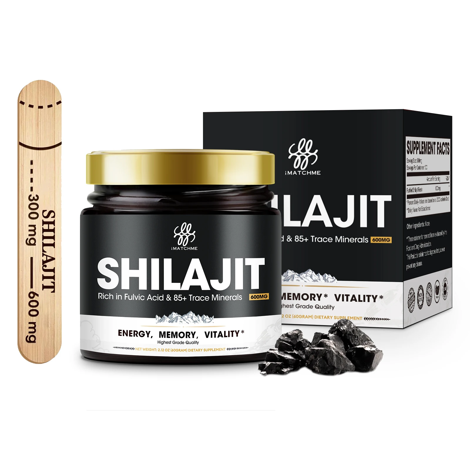 Shilajit Eretion Resina Mineral Suplementos, Poderosa Alta Pureza, Orgânica Natural, Melhorar o Desempenho e Resistência