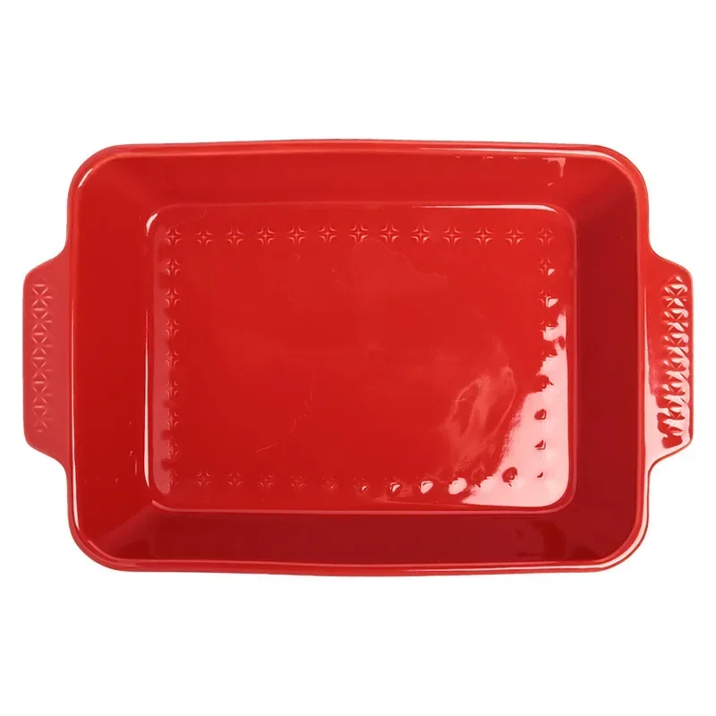 

Ceramic Baking Pan Large Rectangular Binaural Baking Oven Pan Large Microwave Oven Pan Cheese Baked Rice Baked Fish