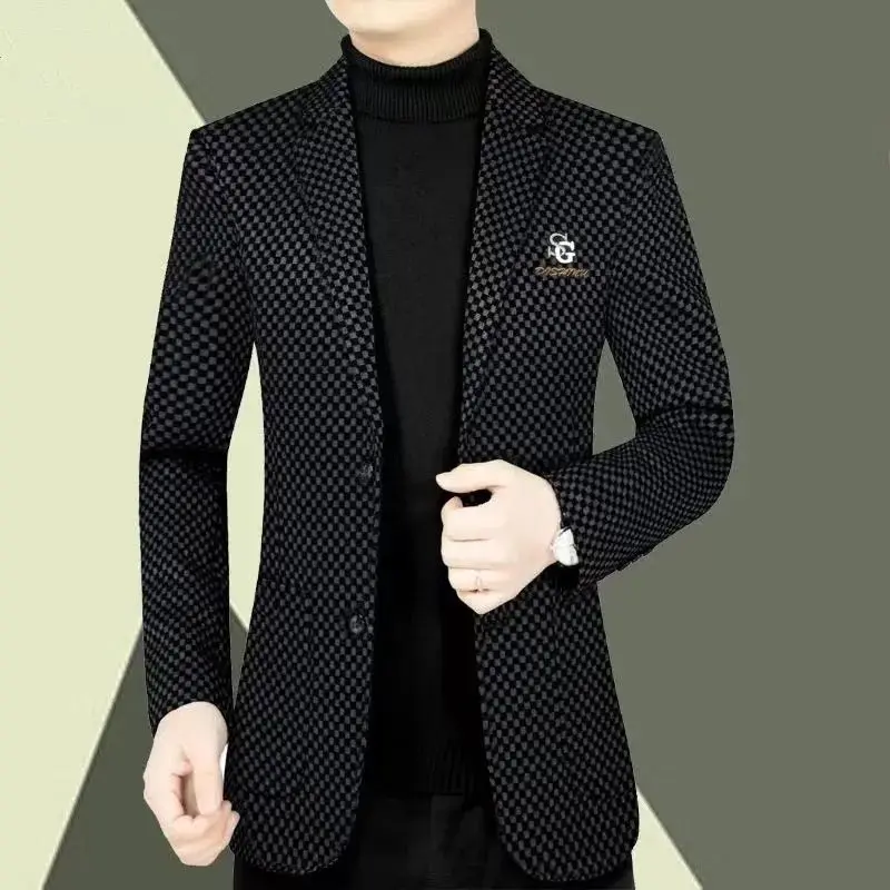 Mens Blazers Slim Fit Business Casual Men Suit Coat Button Travel Blazer Suit Jacket