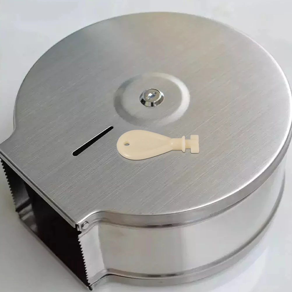 

3Pcs Toilet Paper Dispenser Key Replacement Plastic Universal Tissue Dispenser Keys Sturdy Practical Design Replacement Keys