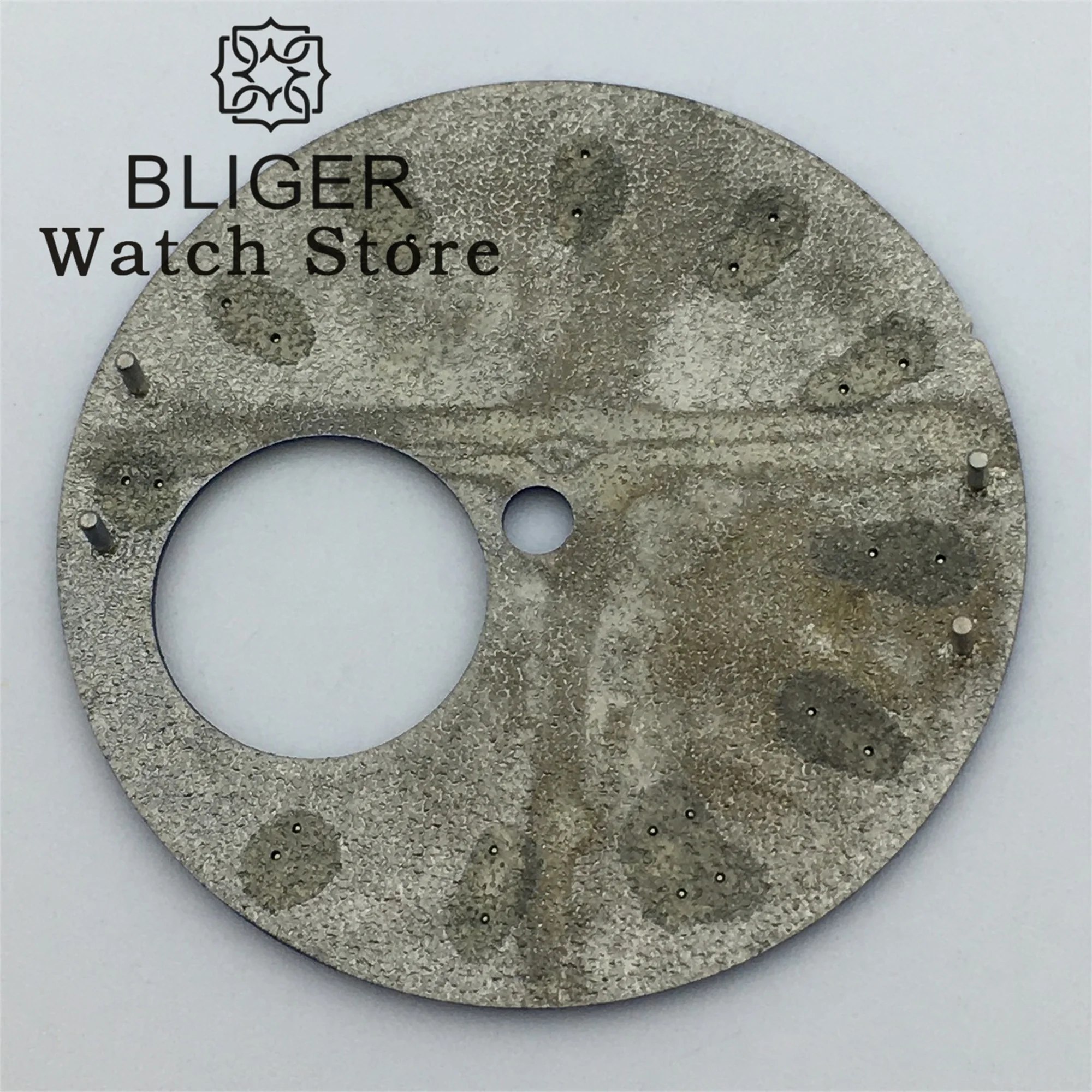 BLIGER 28.9mm tarcza zegarka czarne srebrne zielone Luminous Fit NH38 ruch nurkowanie tekstura zegarka twarze modyfikacja akcesoria do zegarków