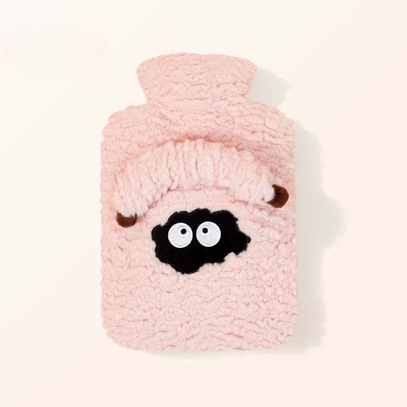 Hot Water Bottle Filling Large Cute Plush Cloth Cover To Warm Hands and Keep Warm PVC Water Filling Hot Water Bag