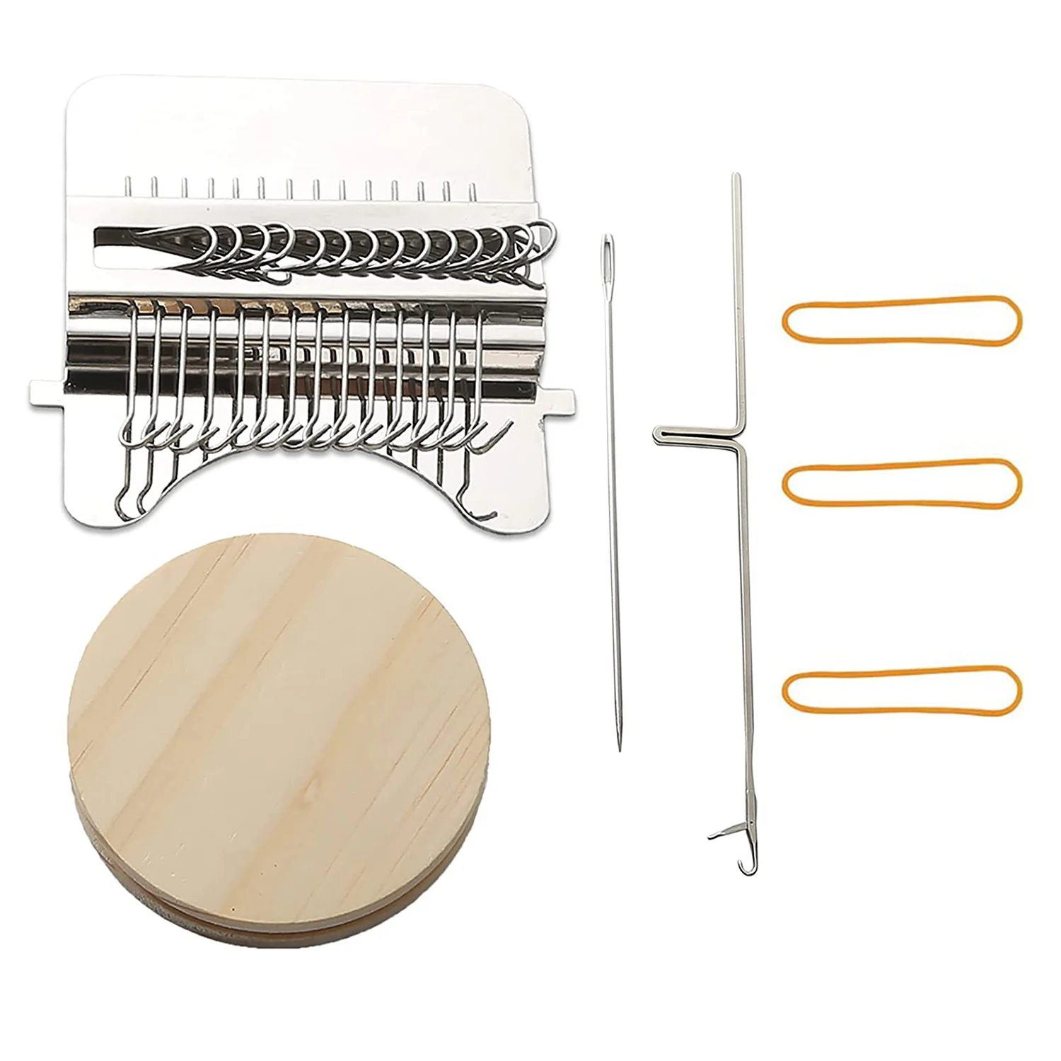 

A98E-Mini Loom Speedweve Type Weave Tool,Darning Loom Quickly Mini Mending Convenient Darning Loom DIY Weaving Arts 14 Hooks