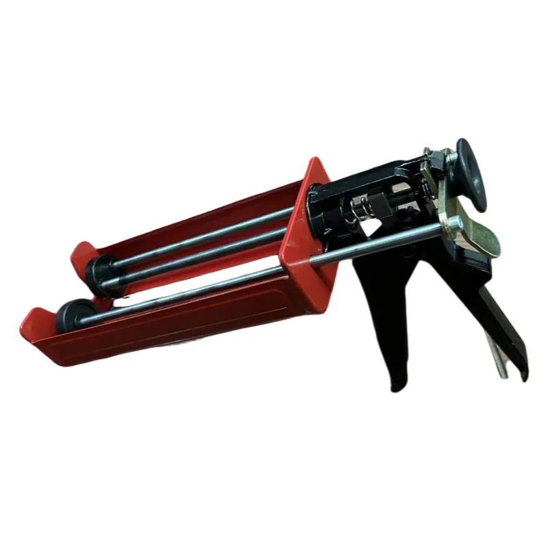 400ml Steel Dual Component Cartridge Gun Applicator Hydraulic Manual Glue Gun Caulk Gun for Ceramic Tile Seam Home Repair