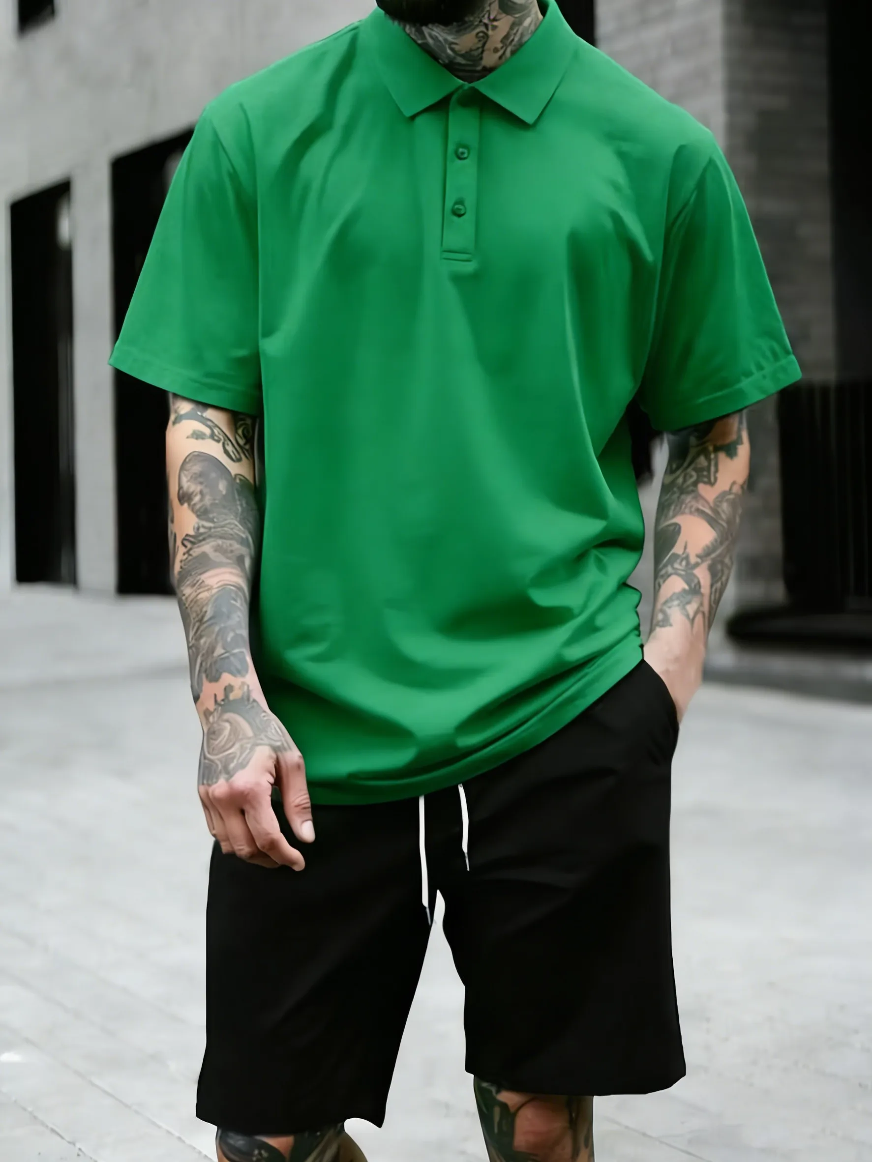 4-farbige Sommer-Poloshirts für Herren: Sportliche, schlichte und modische T-Shirts mit Knöpfen – Bequeme Streetwear-Basics für die Alltagsschale