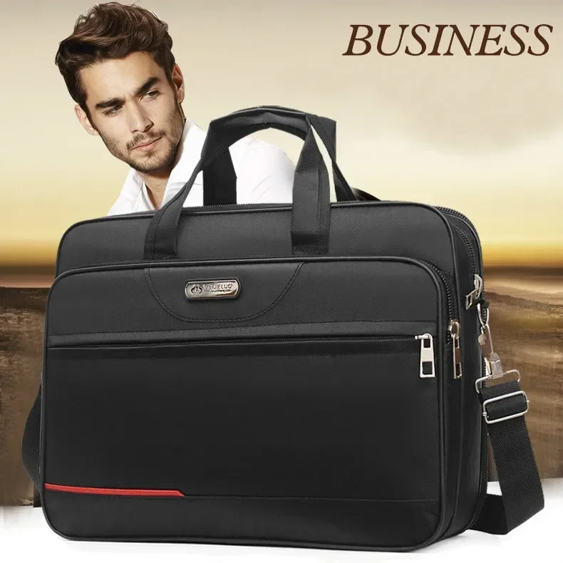 Bolsa para ordenador portátil de gran capacidad para hombre, maletines para documentos de negocios, artículo electrónico, bolsa de almacenamiento de