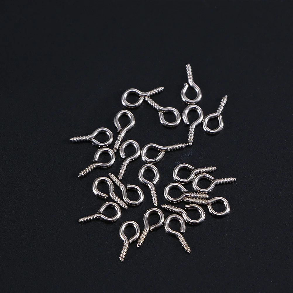 

300Pcs Silver Screw Eye Pins Creative DIY Jewelry Findings for Handmade Craft Key Chain Accessory Supplies Screw Eye Pin
