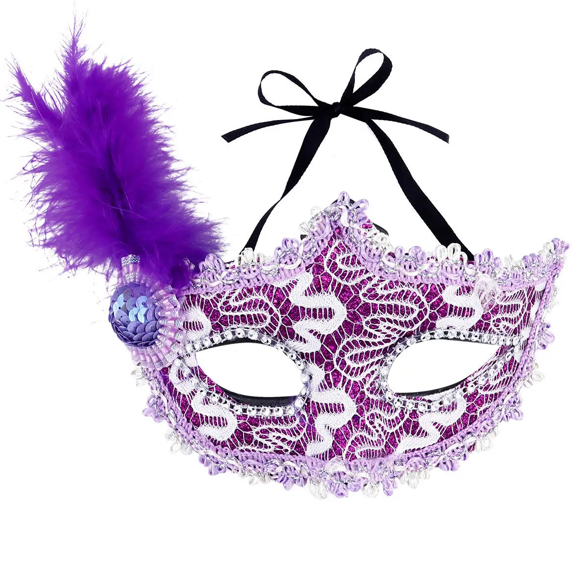 Half Face Masquerade Mask Premium Lightweight Hollow Eye Hole Design Elegant Lace Photo Prop for Ball Masquerade