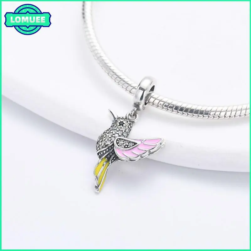 925 Sterling Silver Charme Talão para Mulheres, Pingente de Cereja e Margarida Motocicleta, Família Eterna, Jóias DIY, Se Encaixa Pulseira Original