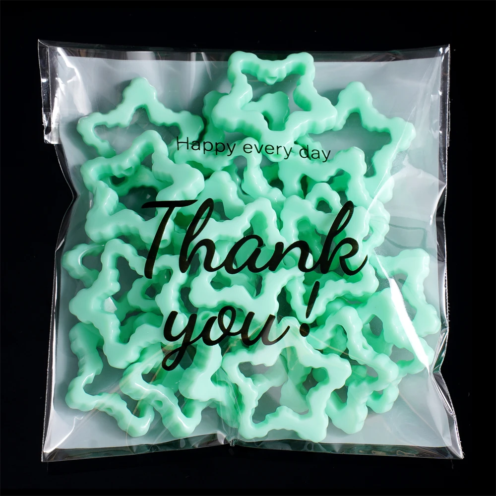 100pcs/lot Plastic Bags Thank you Self-Adhesive Bags for Homemade Party Gifts Beads Earrings Bag DIY Jewelry Packaging Bag image 3