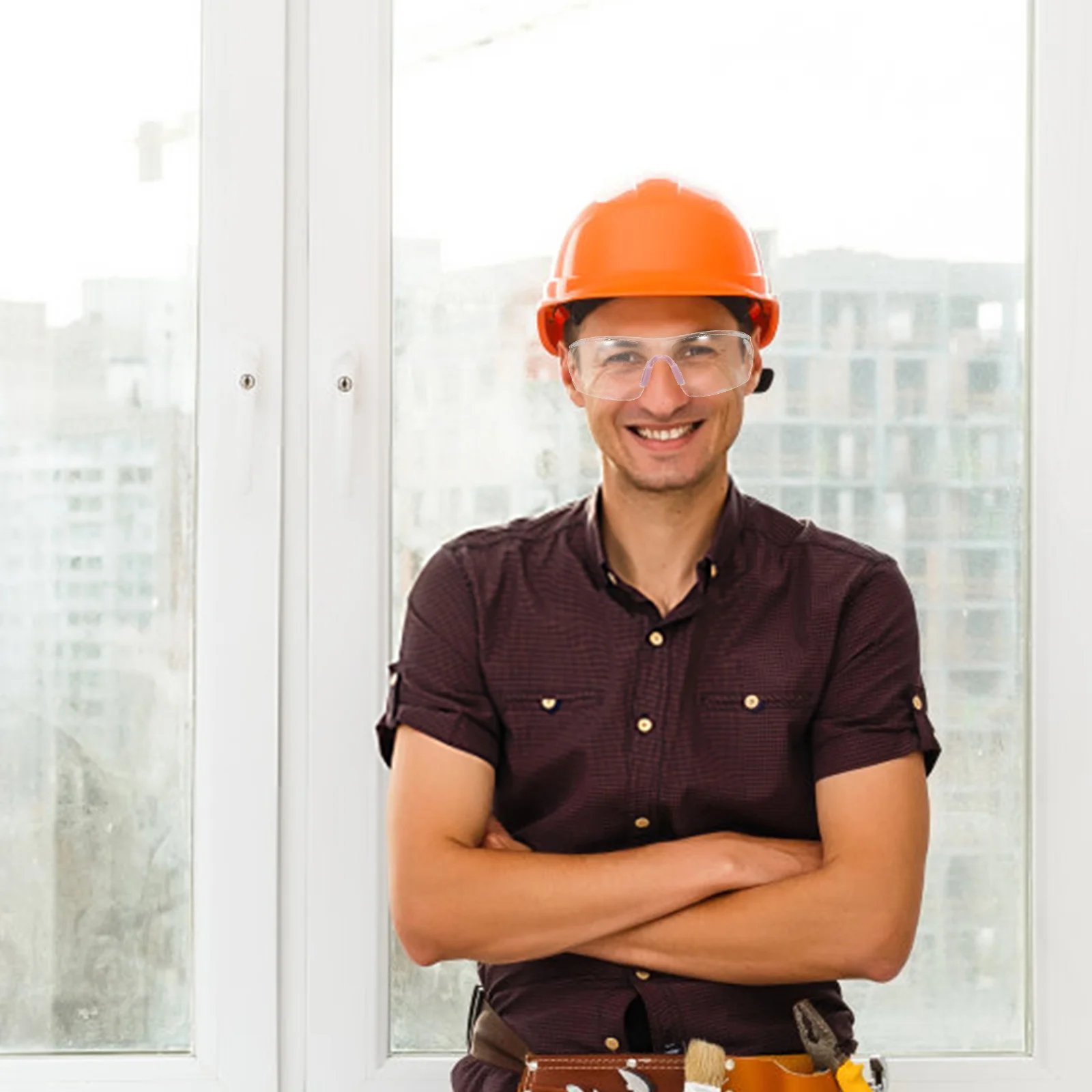 Anti-wind and Sand Windproof Goggles Work Polycarbonate Clear Protective Glasses