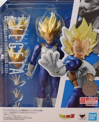 Original Shf Dragon Ball Z Figure Super Saiyan Vegeta Anime Figure Awakened Super Saiyan Blood Model Fighter Figurine Toys Gifts