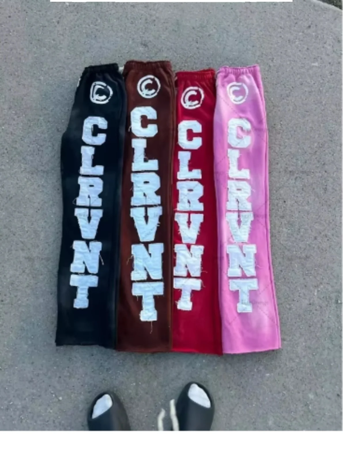 

Модные свободные женские спортивные штаны с буквенным принтом, повседневные брюки из полиэстера, длинные брюки со средней талией, прямые брюки