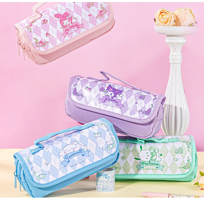 

Sanrio Pencil Case Large Capacity Pencil Pouch Handheld Pen Bag for School Teen Girl Boy Men Women