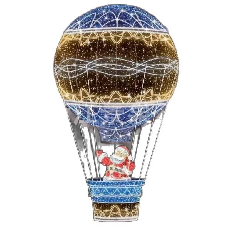 2025 Christmas Hot Air Balloon Lighting Styling Outdoor Lighting Shopping Mall Park Large Christmas Styling
