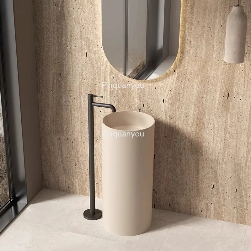 

stone washbasin floor-to-ceiling washbasin hotel engineering washing column basin