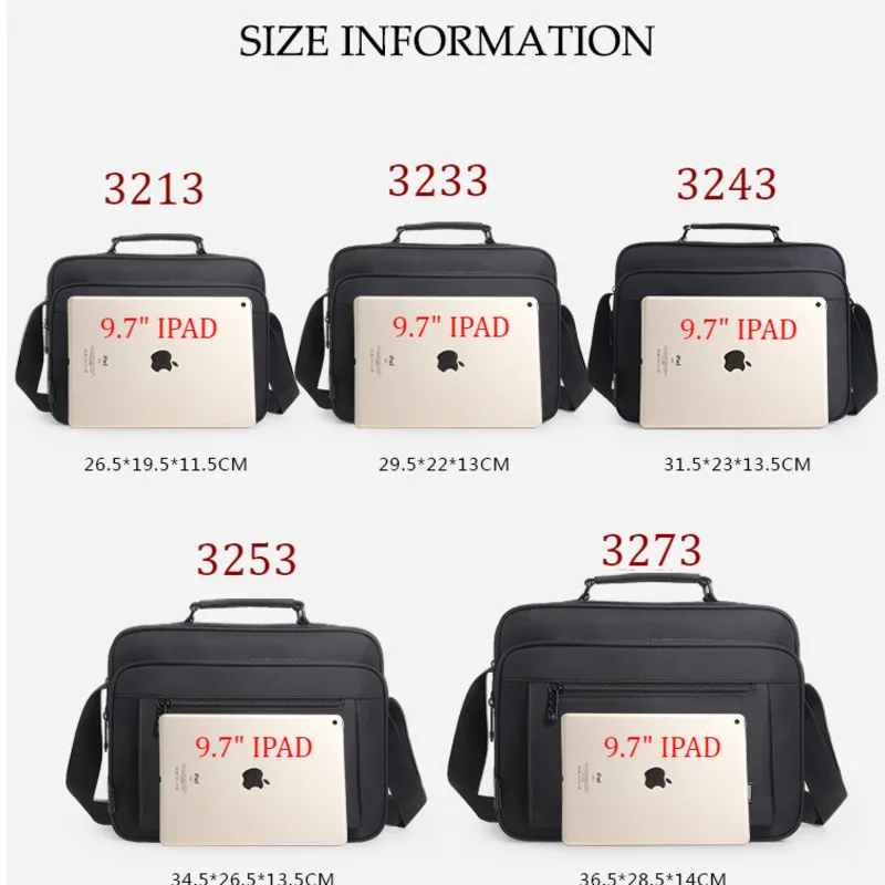 Waterproof Black Men Briefcase High Quality Brand Shoulder Bags For Women Messenger Bag Men\'s Crossbody Bags BolsoHombre2022