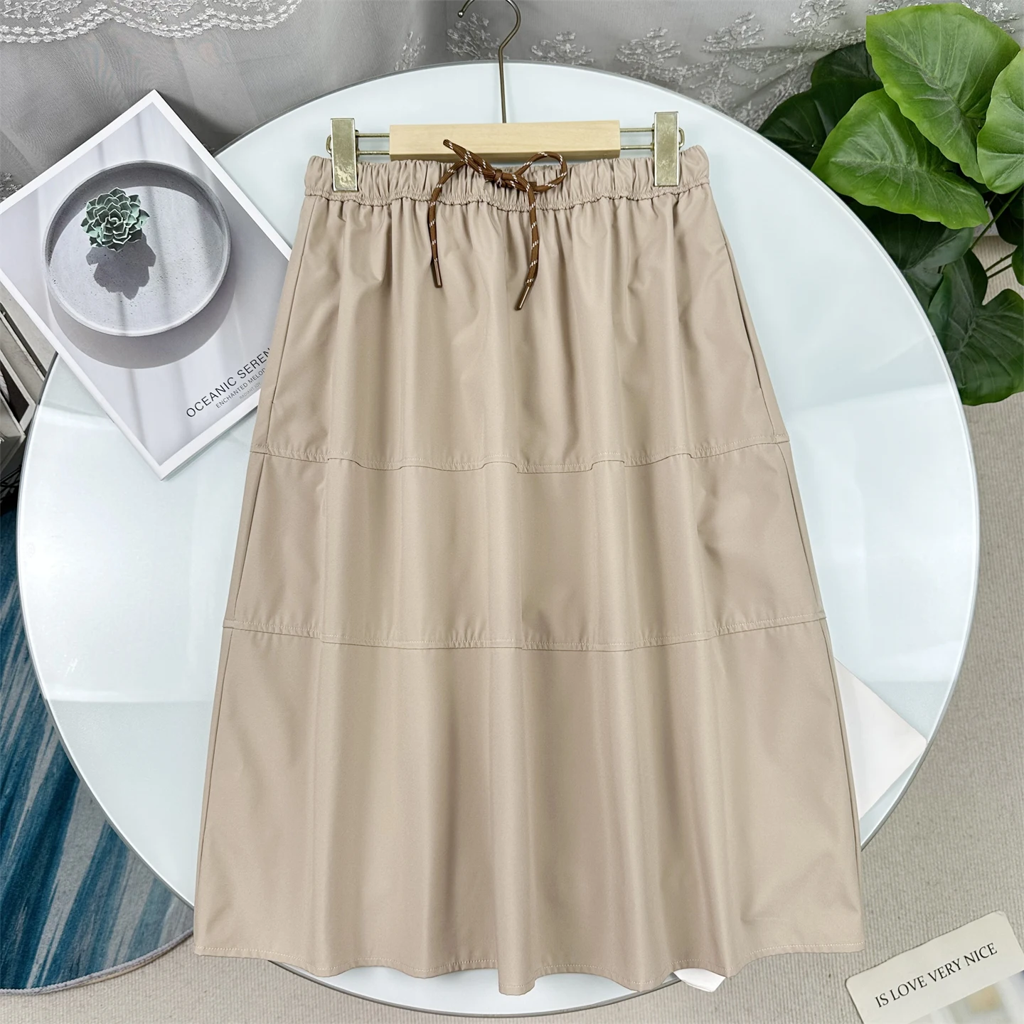 Limited Edition Outdoor Casual Mountain Series High Waist A-Line Midi Skirt  Color Half-length Spring 2026 Women's Skirt