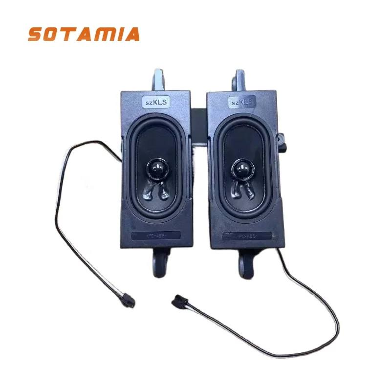 SOTAMIA 2PCS 6 Ohm 12 Watt Runway Shaped Single Speaker  High and Low Full Range Passive Speaker  Plastic Rectangular Box
