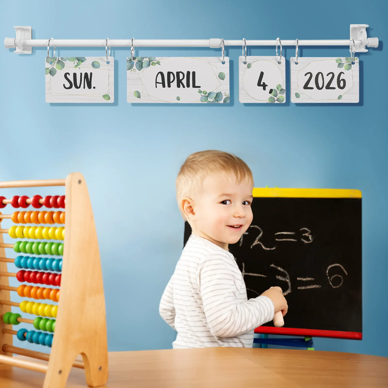 

1Set Classroom Flip Calendar Manual Installation Retro School Supplies 2025-2028 Creative Teaching Calendar Classroom Must Haves