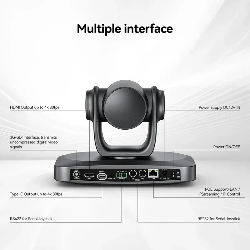 NDI PTZ 30X NDI 3G-SDI LAN POE 4K 60FPS Broadcast Live Streaming NDI Camera for Church Supports vMix OBS