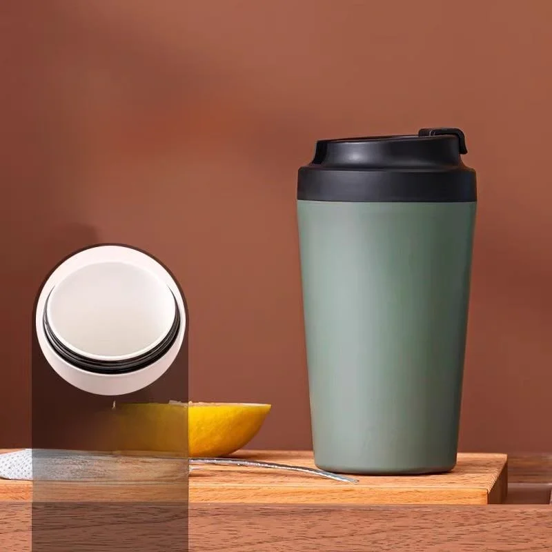 

Portable Ceramic Inner Lid Insulated Coffee Cup High Aesthetic Value Gift Cup for Women Car Travel Student Water Cup